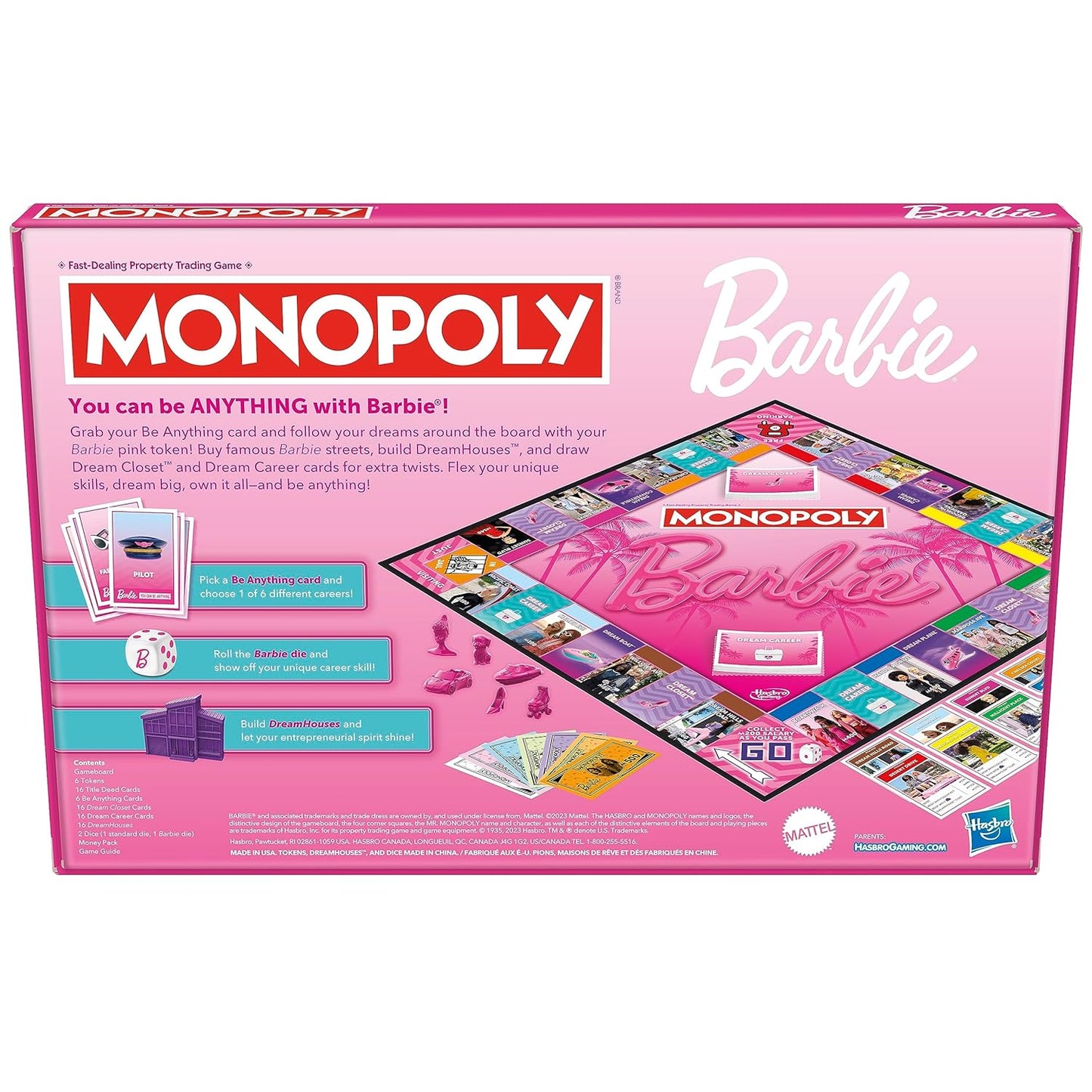 Hasbro Gaming Monopoly: Barbie Edition Board Game, 8Y+, 2 - 6 Players