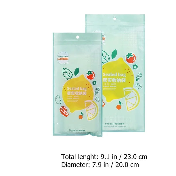 35 Fruit and Vegetable Refrigerator Bags, Fresh Food Keeping Bags