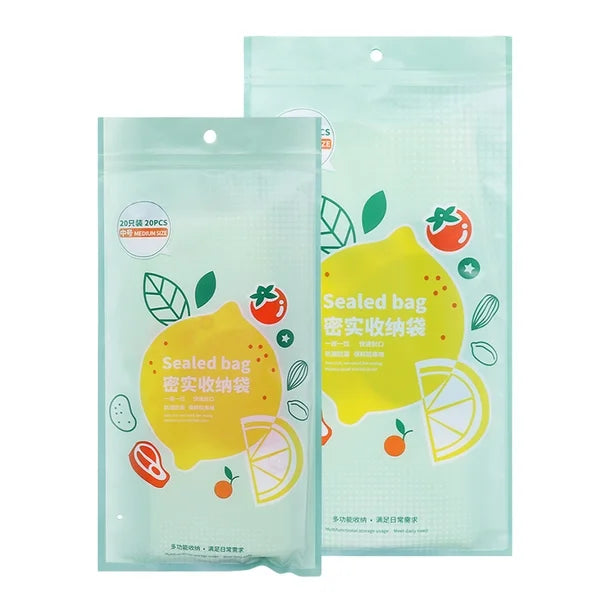 35 Fruit and Vegetable Refrigerator Bags, Fresh Food Keeping Bags