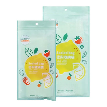 35 Fruit and Vegetable Refrigerator Bags, Fresh Food Keeping Bags