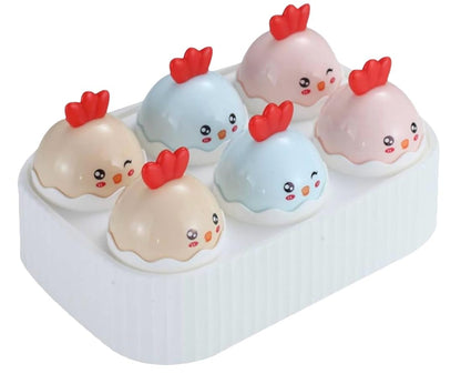 Ice Cream Mould | Cute Chicken ice Candy Mould (Pack of 6) (CT-01) Assorted