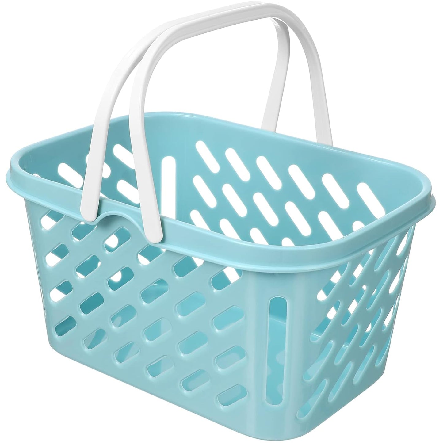 Toyvian Kids Plastic Shopping Basket with Handle