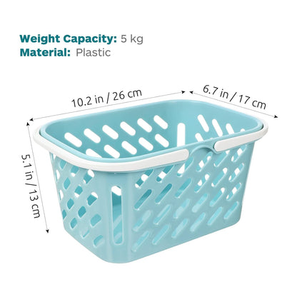 Toyvian Kids Plastic Shopping Basket with Handle