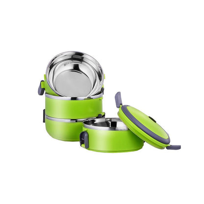 4 Layers Stainless Steel Thermal Insulated Lunch Box Food Container Green|Lunch Containers| Lunch Containers