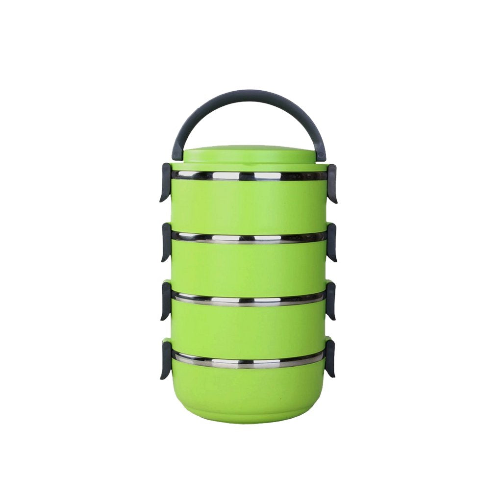 4 Layers Stainless Steel Thermal Insulated Lunch Box Food Container Green|Lunch Containers| Lunch Containers