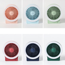 USB Rechargeable Folding Desktop Fan with LED Ring Light and Phone Holder - Starry Sky