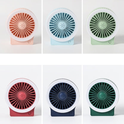 USB Charging Folding Fan With Lamp Student Bedside Table Fan With Mobile Phone Holder(Starry Sky)