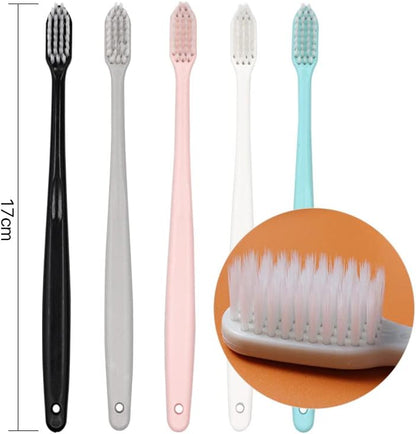 10pcs Toothbrush Soft Adult Bamboo Charcoal Deep Cleaning Teeth Whitening Nano Brush Antibacterial Reusable Oral Care Tool