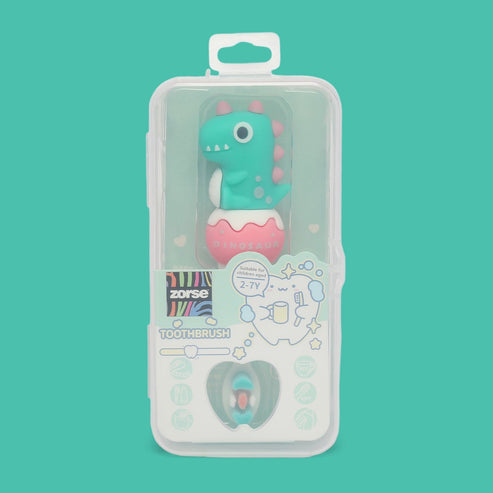 ZORSE baby toothbrush special curated for your child's teeth in style for 2-7 year olds (dinosaur random-print)