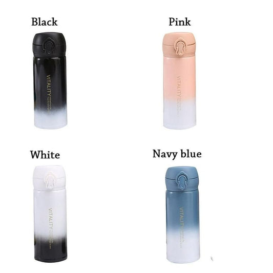 V21® Vacuum Insulated Stainless Steel Metal Bottles,17oz Leak Proof Double Wall Vacuum Water Bottles,Reusable Flask BPA-Free Sports Bottle Cup Keep Hot or Cold for Gym,Travel (Pack of 4 All Color)