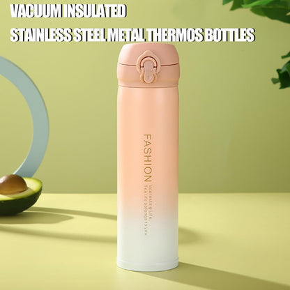 V21® Vacuum Insulated Stainless Steel Metal Bottles,17oz Leak Proof Double Wall Vacuum Water Bottles,Reusable Flask BPA-Free Sports Bottle Cup Keep Hot or Cold for Gym,Travel (Pack of 4 All Color)