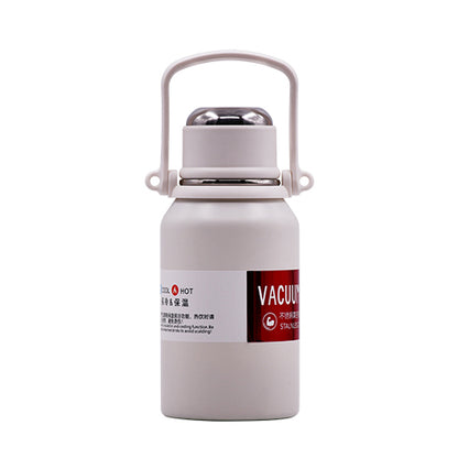 304 Stainless Steel Vacuum Thermos Flask With Handle and Strap
