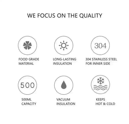 Gibo Wooden Finish Insulated Stainless Steel Water Bottle 500ml