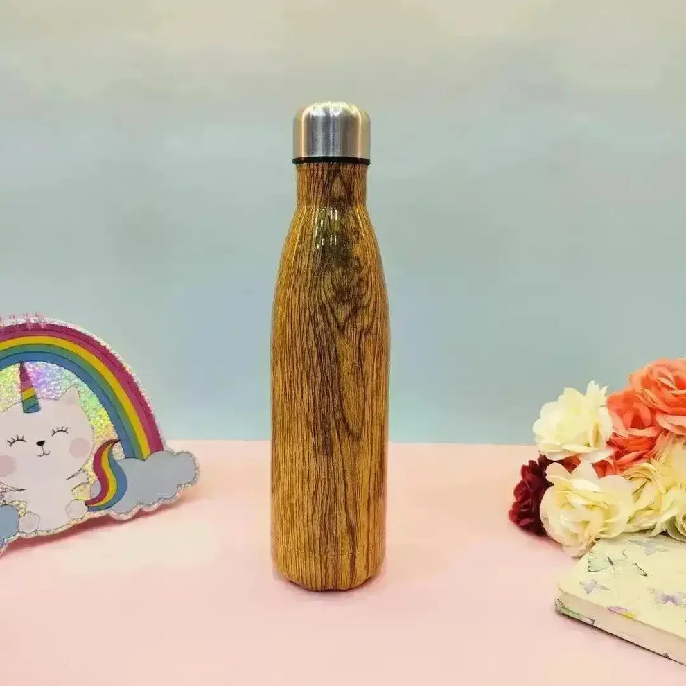 Gibo Wooden Finish Insulated Stainless Steel Water Bottle 500ml