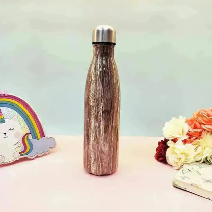 Gibo Wooden Finish Insulated Stainless Steel Water Bottle 500ml