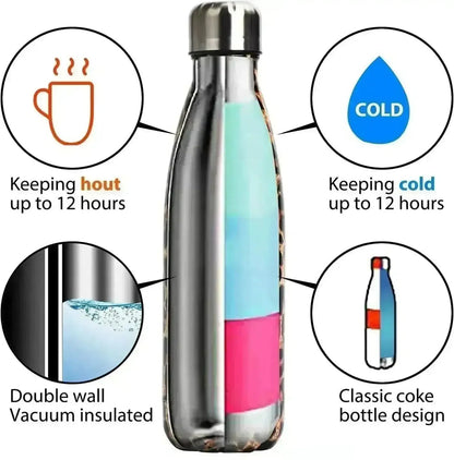Gibo Wooden Finish Insulated Stainless Steel Water Bottle 500ml