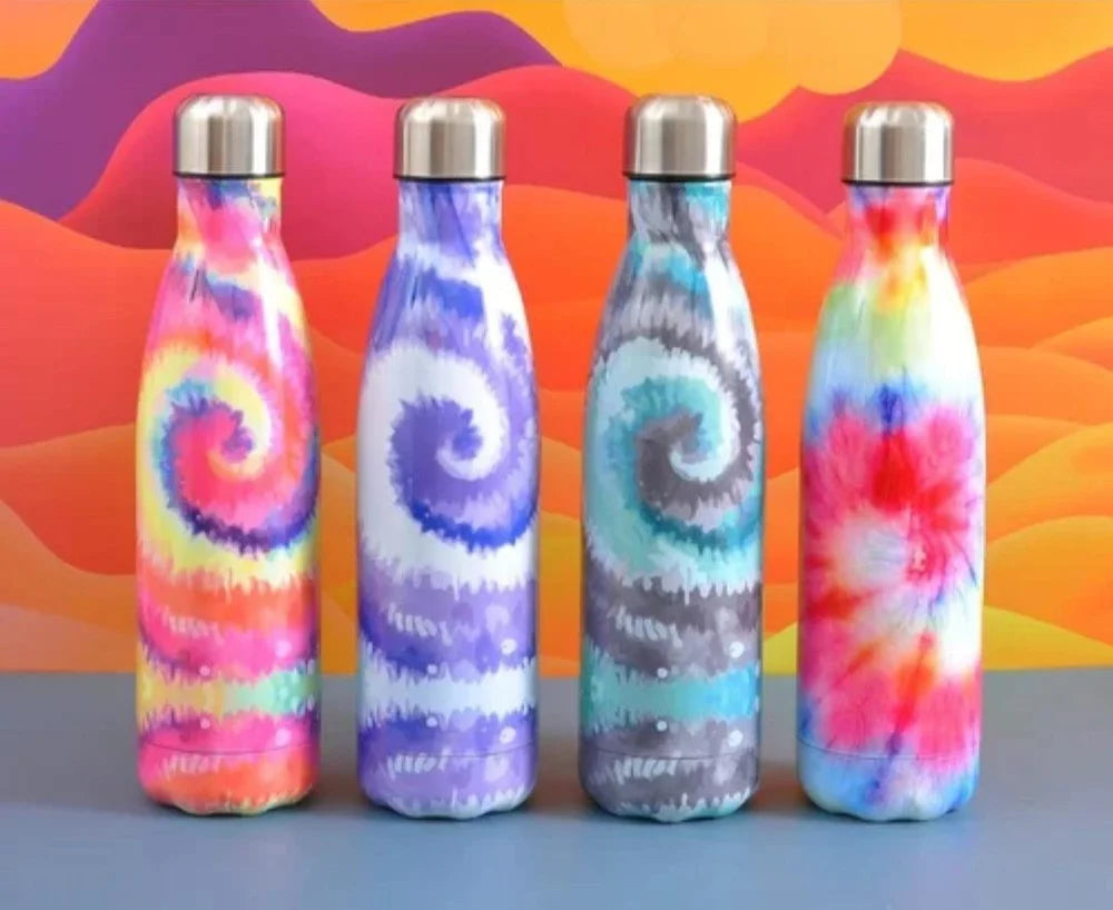 Tie-Dye Print Stainless Steel Vacuum Flask Bottle – 500ml