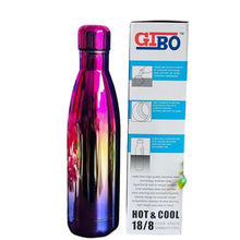 GIBO Gradient Chrome Stainless Steel Water Bottle 500ml
