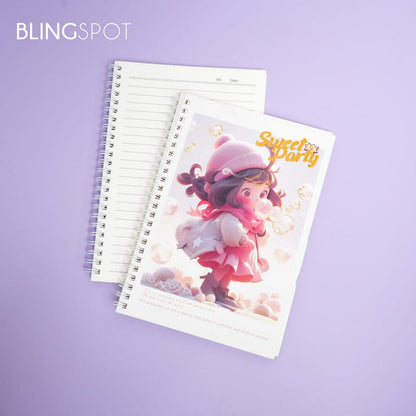 Kawaii Girl Spiral - Notebook Journal