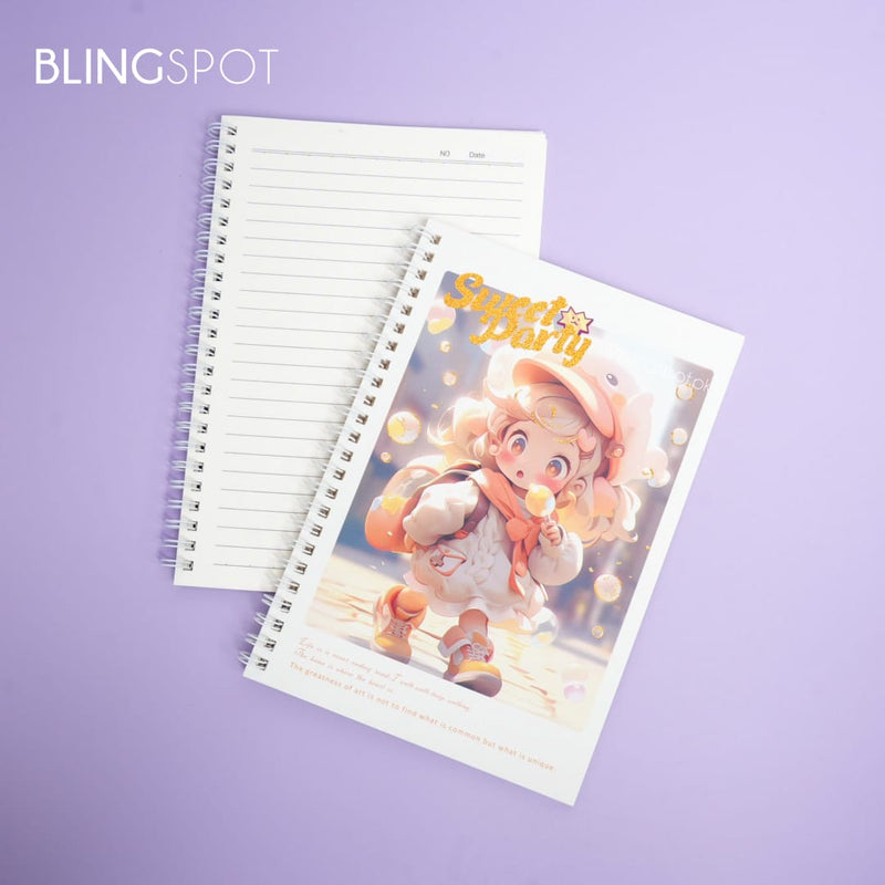 Sweet Party Kawaii Girl Spiral Notebook Journal