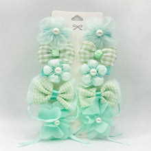 Pastel Bow and Flower Hairpin Set 12 pcs