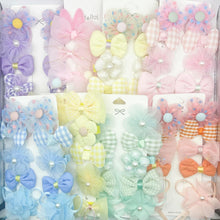 Pastel Bow and Flower Hairpin Set 12 pcs