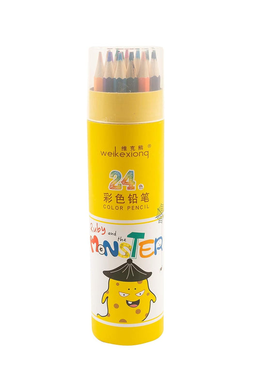 Tynimo Color Pencil Set - Break resistant body for writing, drawing, coloring - Pack of 24