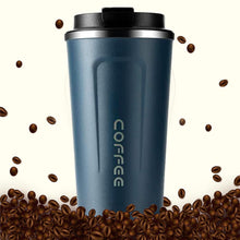 Coffee Travel Mug, Insulated Coffee Cup with Leakproof Lid, Vacuum Insulation Stainless Steel Reusable for Hot Cold Coffee, Water, and Tea, Thermal Mug with Non-Slip Protective Cover, 510ml