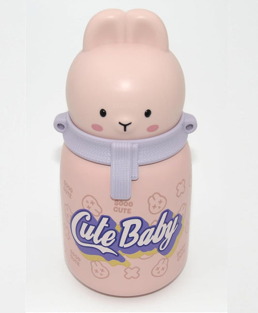 Double Wall Stainless Steel Vacuum Cute Baby Cap Bottle 350ml