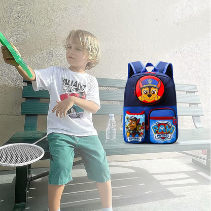 Kids Backpack Chase School Bag, Junior Backpack School Bag with Water Cup Bag Chase Blue Bag Merchandise Gifts