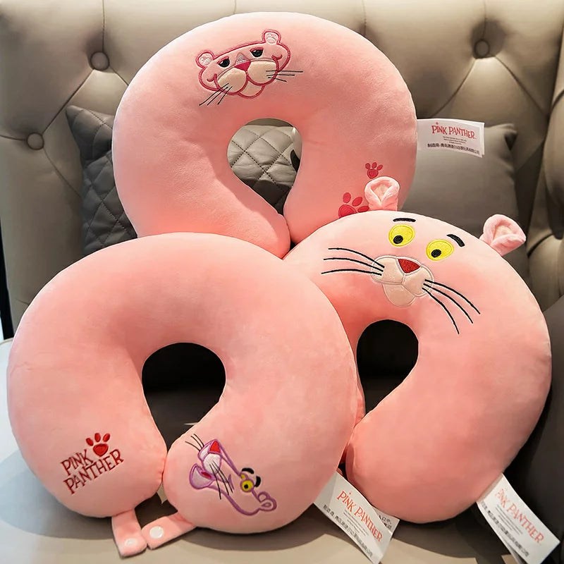 Pink Panther U-shaped Neck Pillow for Travel, Train, Airplane, and Car Use - Neck Support for Women
