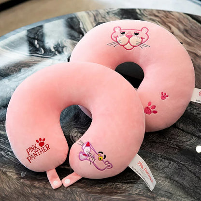 Pink Panther U-shaped Neck Pillow for Travel, Train, Airplane, and Car Use - Neck Support for Women
