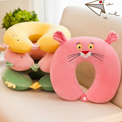 Pink Panther U-shaped Neck Pillow for Travel, Train, Airplane, and Car Use - Neck Support for Women
