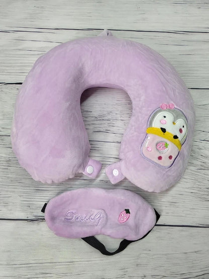 Pink Panther U-shaped Neck Pillow for Travel, Train, Airplane, and Car Use - Neck Support for Women