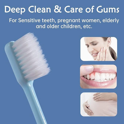 MAKINGTEC 10 pcs Soft Toothbrushes in Eco-Friendly Packaging Adults Travel Soft Manual Toothbrushes Medium Extra Clean Toothbrush for Sensitive Teeth Pregnant Women Elderly Kids Seniors