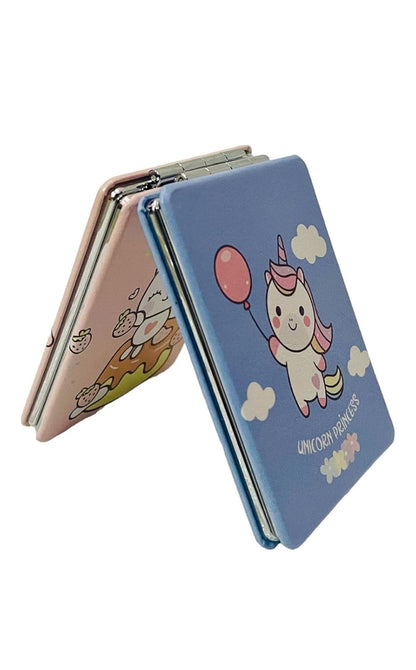Unicorn Double Sided Pocket Compact Mirror