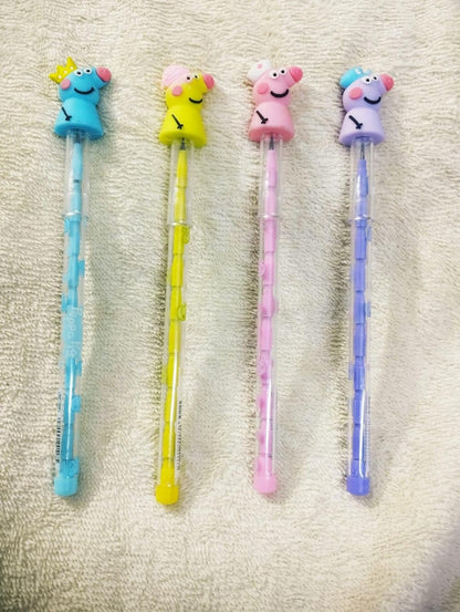 Peppa Pig Character Push Pencil with Cute Topper