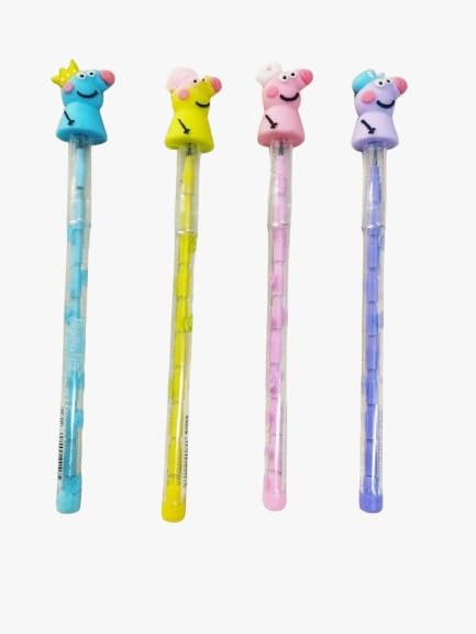 Peppa Pig Character Push Pencil with Cute Topper