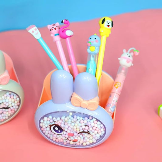 Bunny Design Pen & pencil Holder - Desktop Stationery Organizer, Kids Pen Holders Return Gifts for Birthday, Stationery Organizer (Random Color)