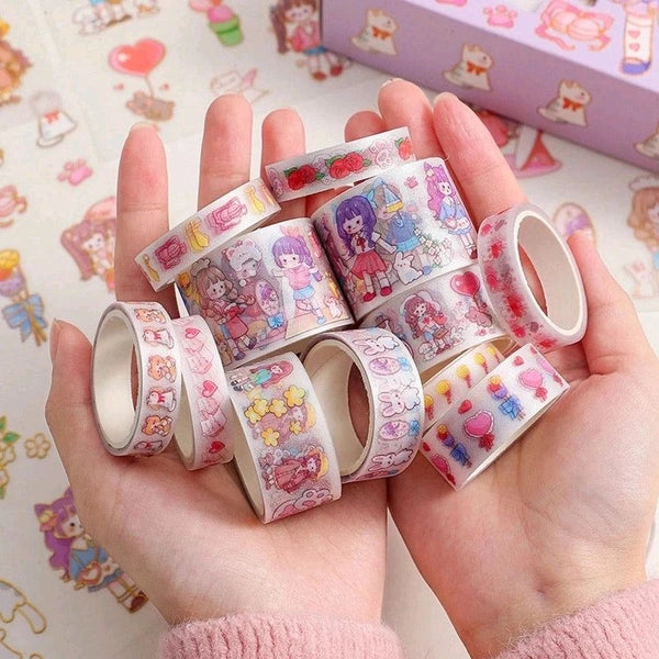 Washi Tape With 10 Sticker Set Big