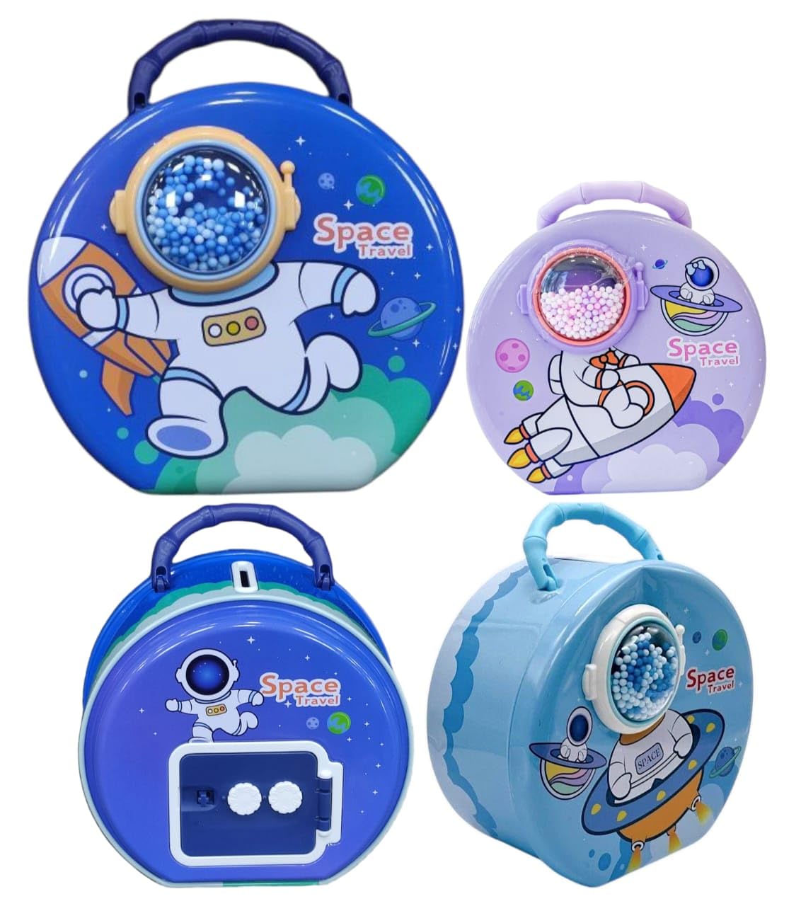 Space Travel Metal Piggy Bank with Password Lock