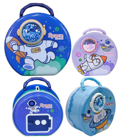 Space Travel Metal Piggy Bank with Password Lock