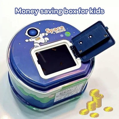 Space Travel Metal Piggy Bank with Password Lock