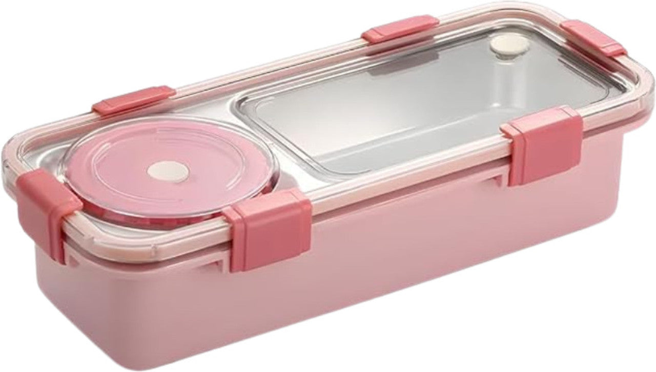 GIBO Steel Lunch Box with Bowl – 600ml+150ml