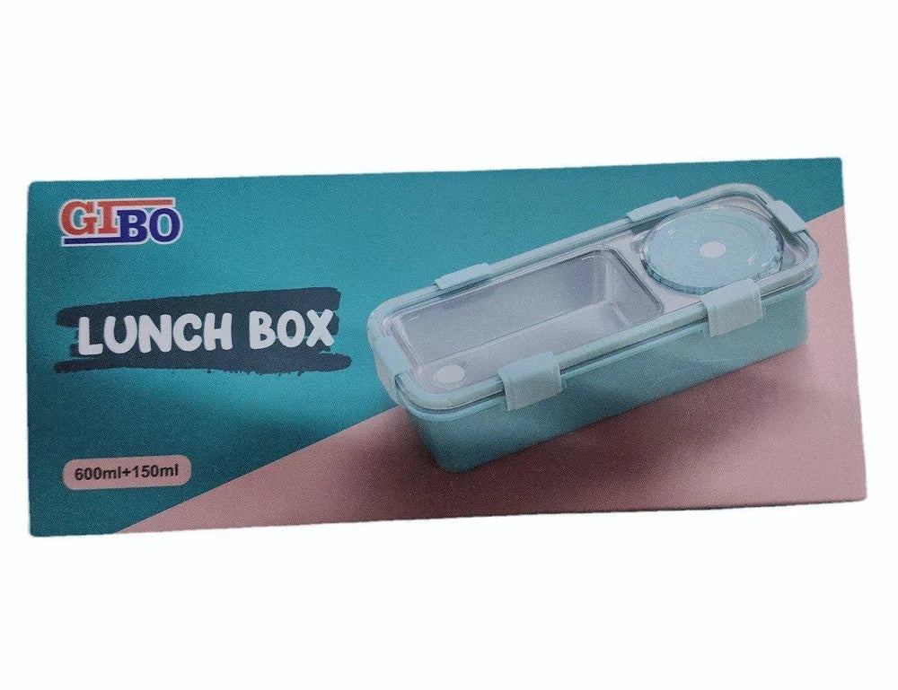 GIBO Steel Lunch Box with Bowl – 600ml+150ml