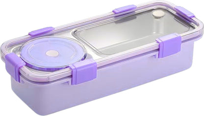 GIBO Steel Lunch Box with Bowl – 600ml+150ml