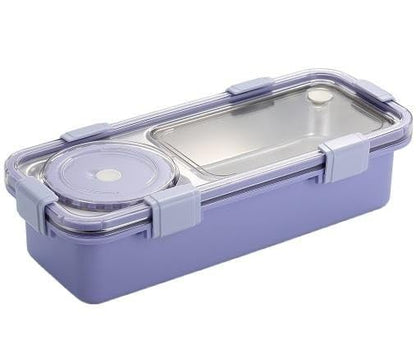 GIBO Steel Lunch Box with Bowl – 600ml+150ml