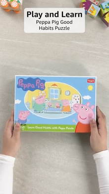 Funskool-Peppa Pig Good Habits 2In1,Educational,2x12 pieces,Puzzle,for 3 year Old Kids and above,Toy
