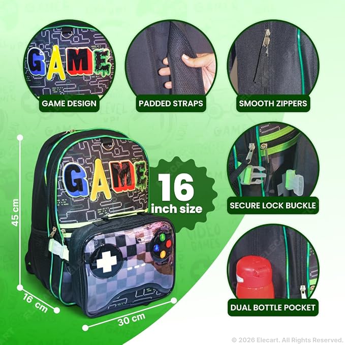Gaming Controller Design School Backpack