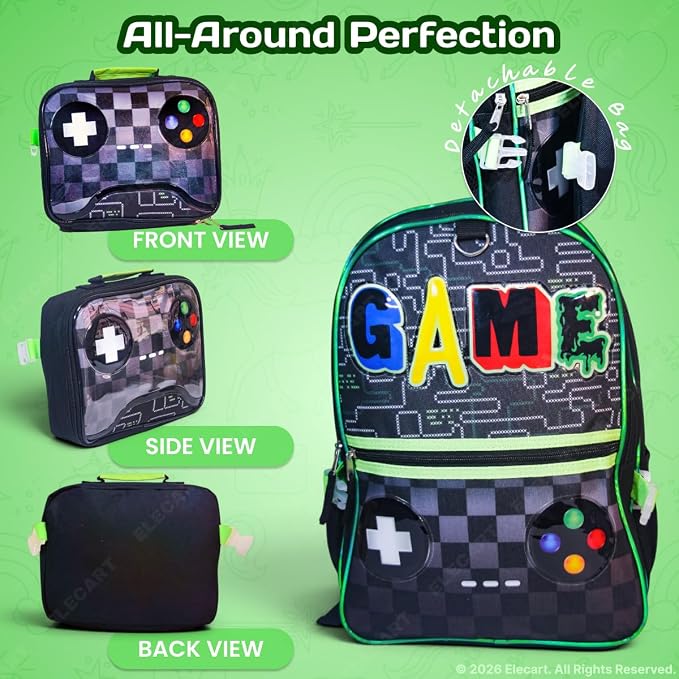 Gaming Controller Design School Backpack